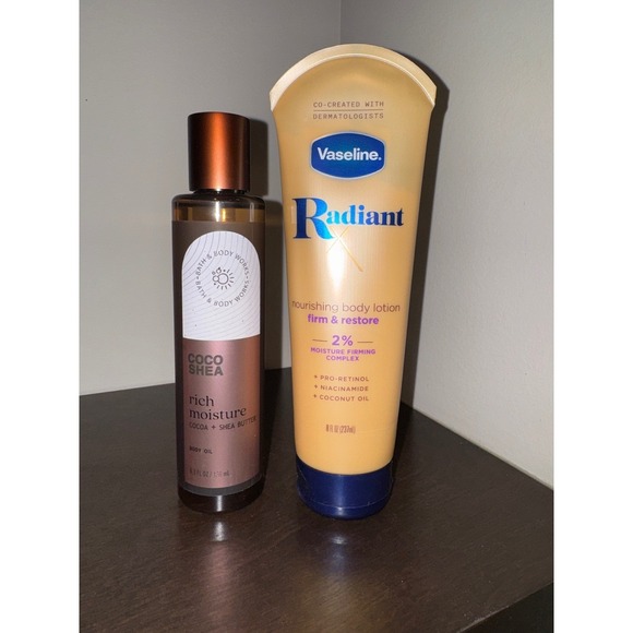 Bath & Body Works Other - Bath Body Works Coco Shea Body Oil and Vaseline Radiant X Nourishing Body Lotion